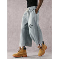Street Style Badge Graphic Drawstring Waist Loose Pants