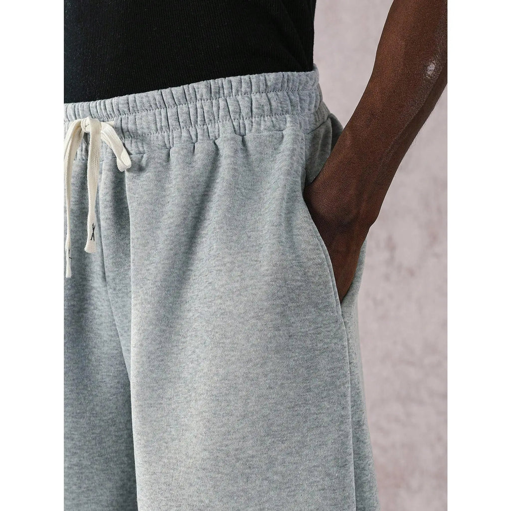 Street Style Badge Graphic Print Drawstring Waist Loose Fit Sports Pants