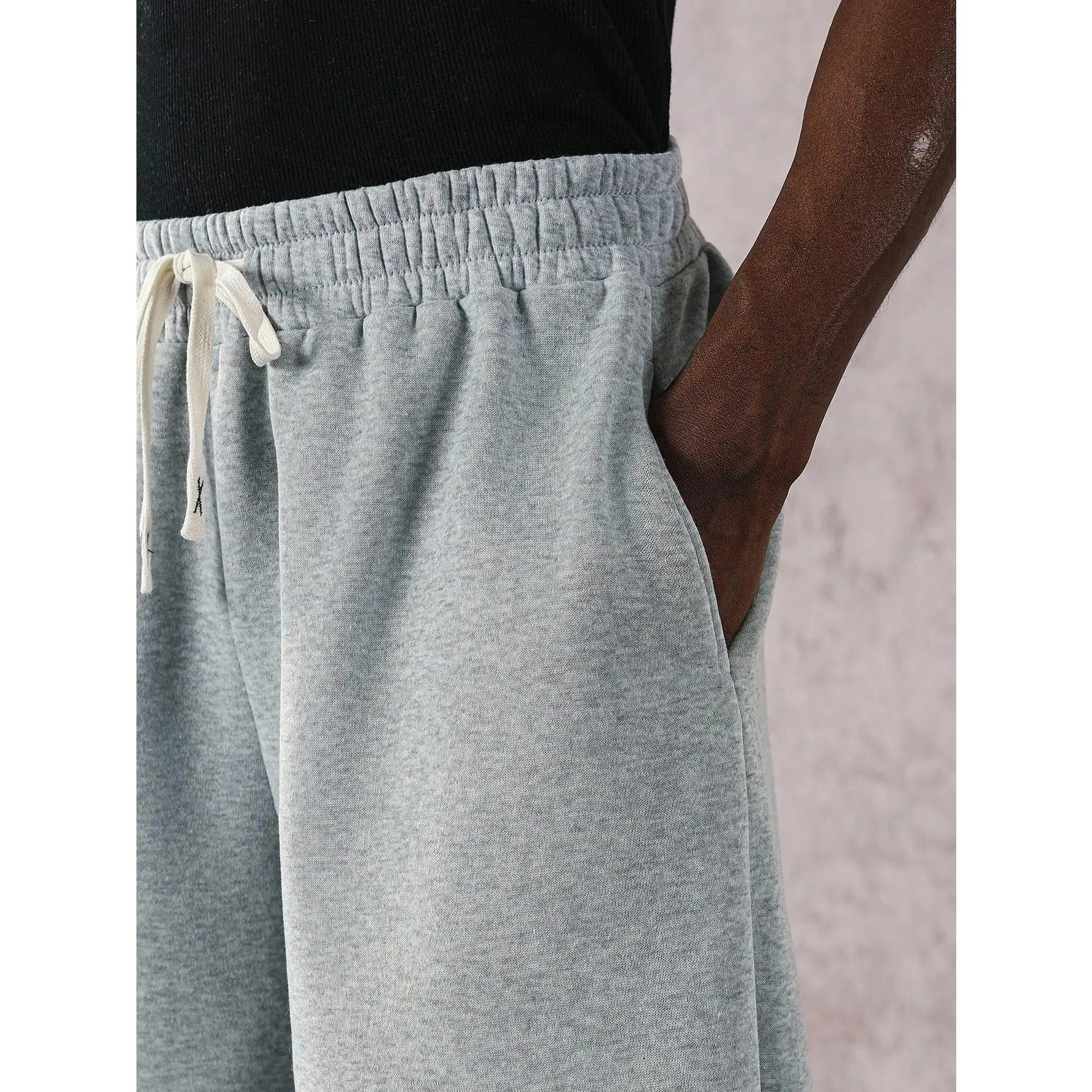 Street Style Badge Graphic Print Drawstring Waist Loose Fit Sports Pants