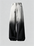 Y2K Gradient Washed Loose Wide Leg Denim Jeans