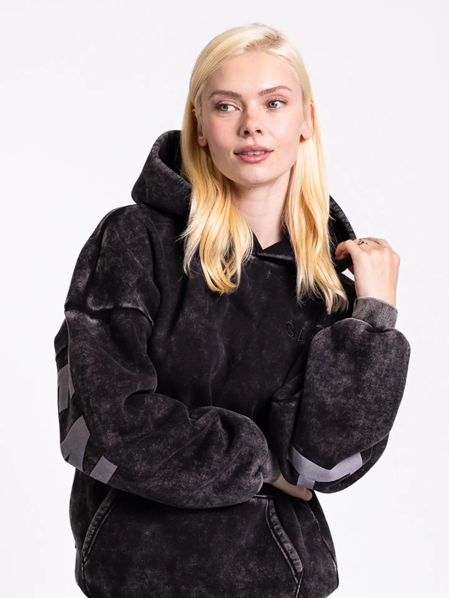 GOD'S LOVE OVERCOMES GLO Kingdom Essential Hoodie Snow Wash Inspirational Unisex Cozy Worship Lifestyle Wear 360GSM Cotton Polyester Fleece - Womenswear Fabric Everyday