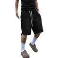 Drawstring Elastic Waist Loose Five Pocket Denim Shorts