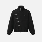 Boxy Stand Collar Metal Button Retro Y2K Unisex Jacket