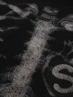 Skeleton Graphic Waffle Sweatshirt – Spooky Halloween Vibes