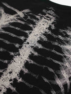 Skeleton Graphic Waffle Sweatshirt – Spooky Halloween Vibes