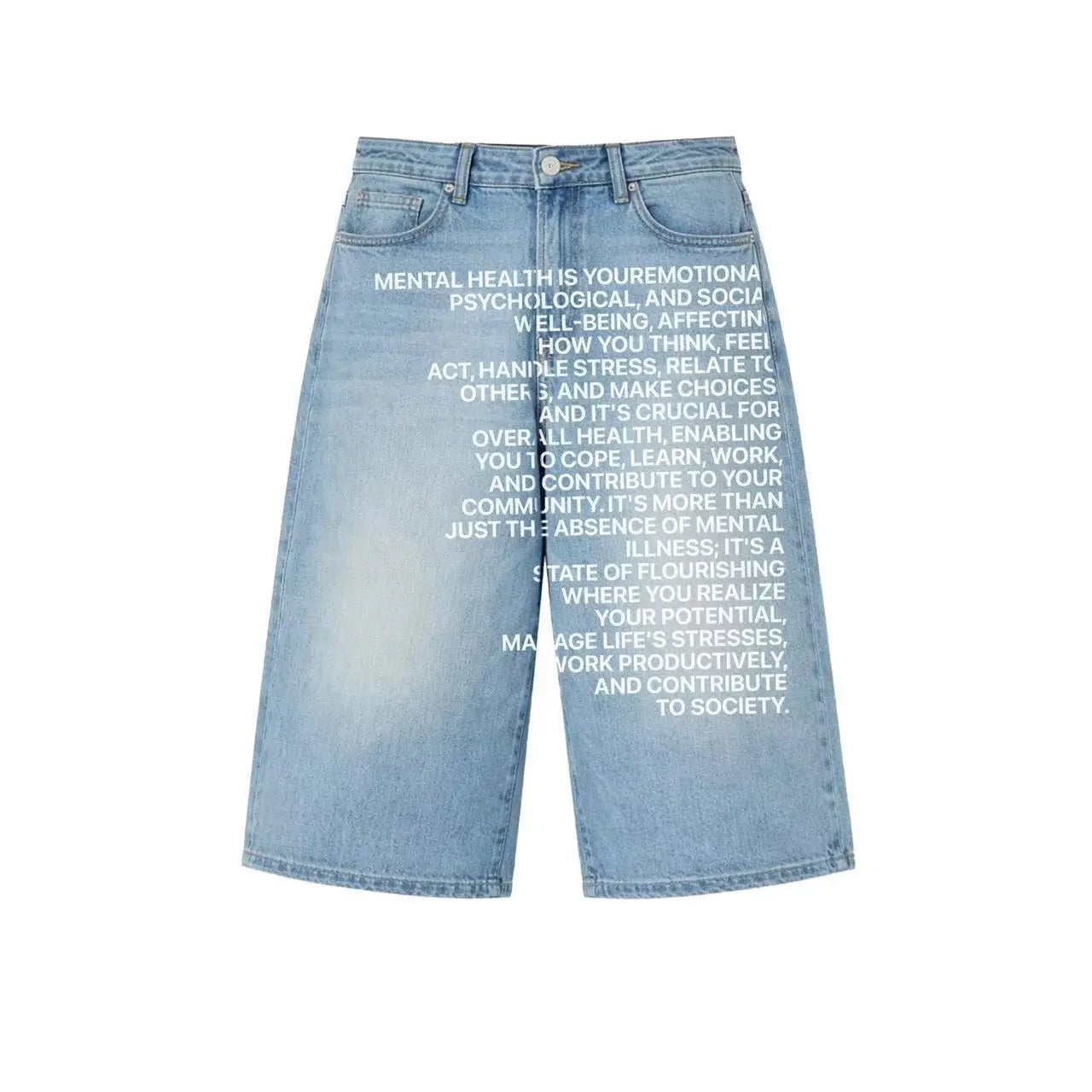 Y2K Vintage Washed Printed Baggy Wide Leg Jeans