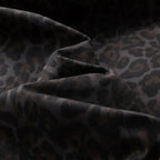 Leopard Print Lapel Fleece Lined Warm Winter Jacket