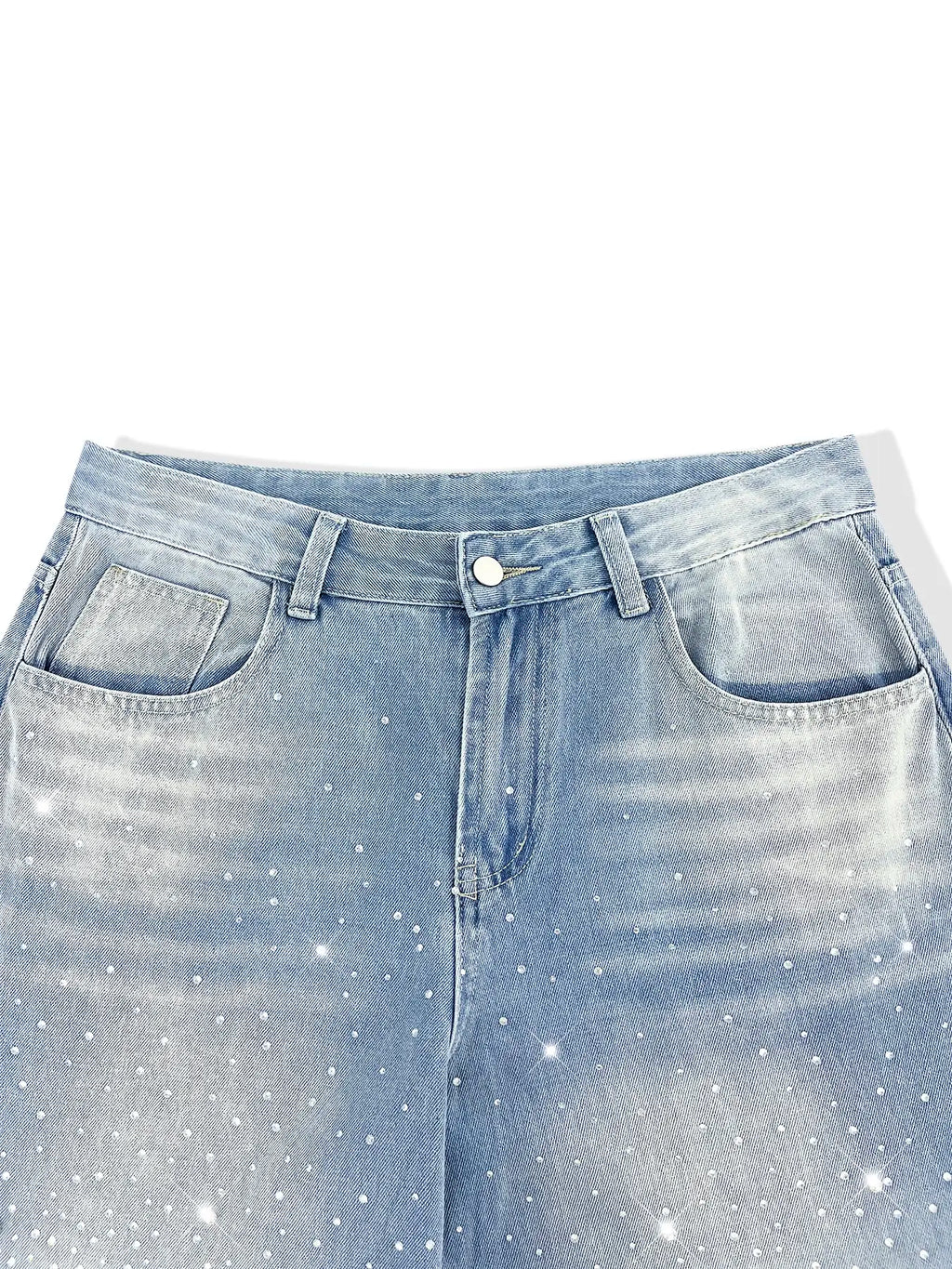 Men's Casual Streetwear Denim Jeans, Heavy Craft Jeans, Letter Embroidery Rhinestone Galaxy Design, High Waist Fitted Fashion Comfortable Men's Jeans Pants
