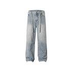 Unisex Y2K Rhinestone Loose Wide Leg Denim Pants