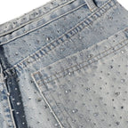 Unisex Y2K Rhinestone Loose Wide Leg Denim Pants