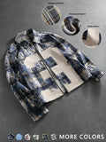 Classic Plaid Checked Fitted Shirt Men Daily Casual Top