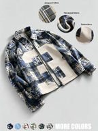 Classic Plaid Checked Fitted Shirt Men Daily Casual Top
