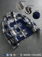 Classic Plaid Checked Fitted Shirt Men Daily Casual Top