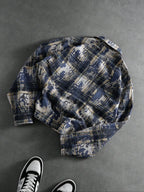 Classic Plaid Checked Fitted Shirt Men Daily Casual Top