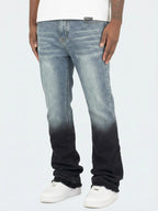 Slim Fit Elastic Denim Jeans Vintage Gradient Streetwear