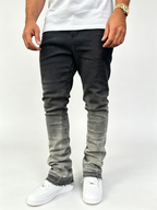 Slim Fit Elastic Denim Jeans Vintage Gradient Streetwear