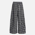 Double Waist Plaid Baggy Sweatpants Unisex Y2K
