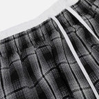 Double Waist Plaid Baggy Sweatpants Unisex Y2K