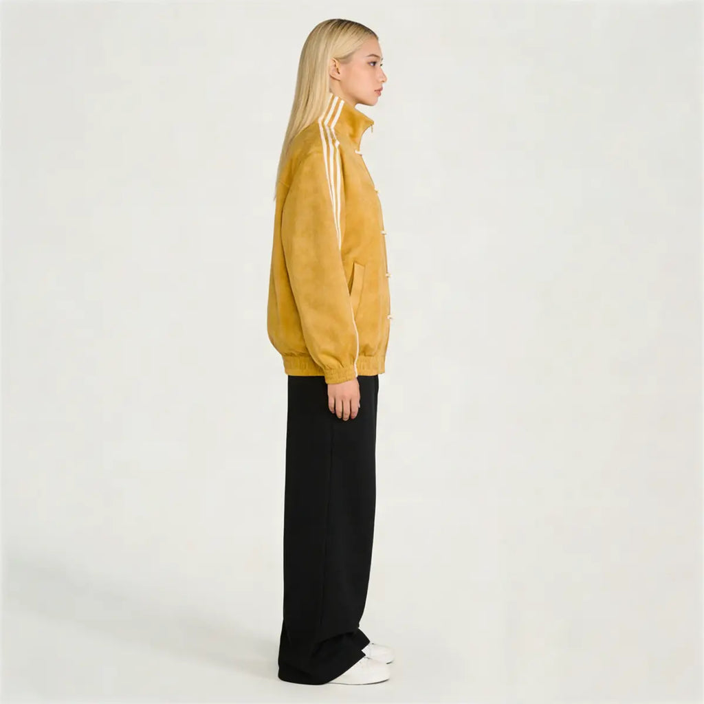 Pwest Y2K Chinese New Year Jacket –Toggle-Style Frog Buttons, Soft Yet Structured Fabric, Unisex Fit, Festive Street Style with Cultural Edge