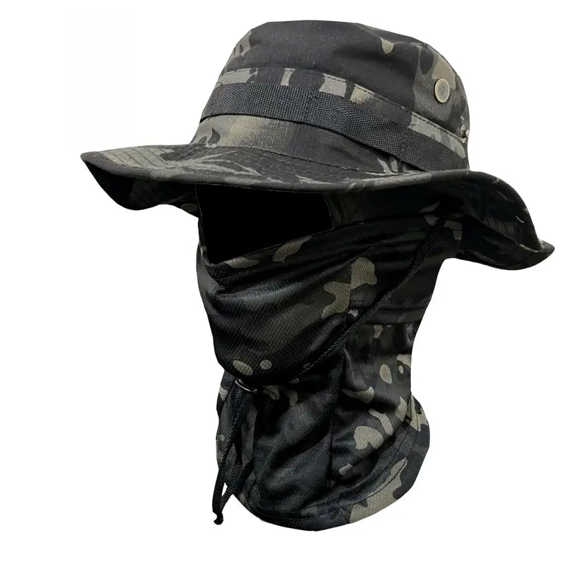 Camouflage Cotton Bucket Hat Windproof Outdoor