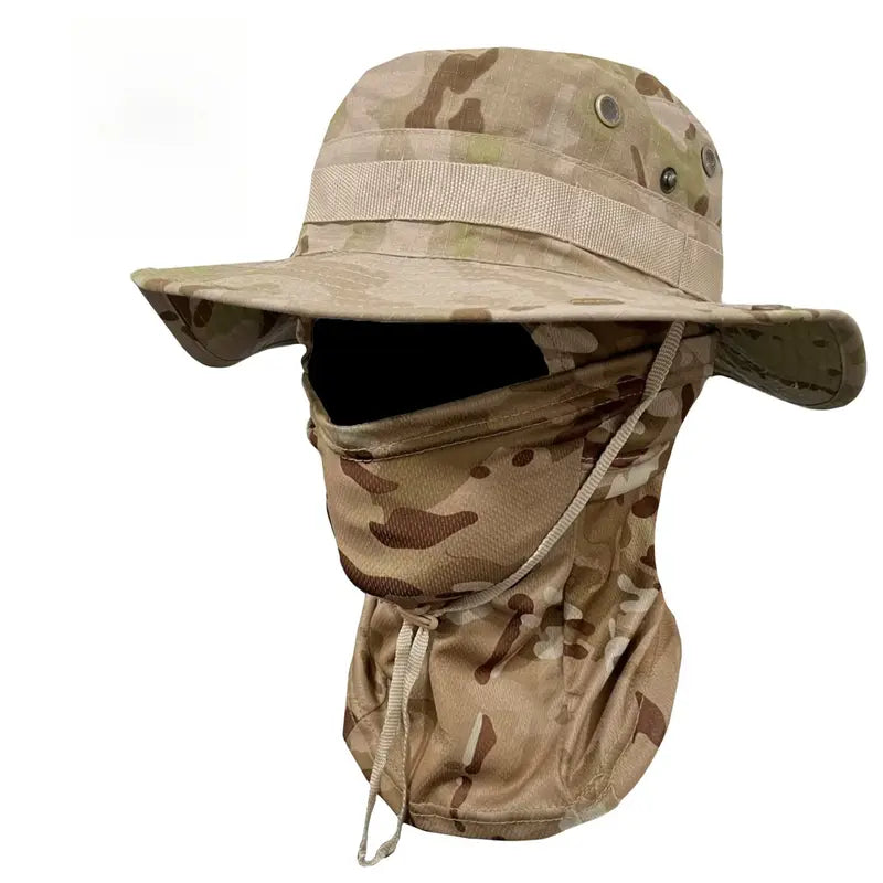 Camouflage Cotton Bucket Hat Windproof Outdoor