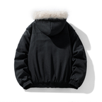 Fur Collar Hooded Cotton Coat Men Winter Warm Outerwear